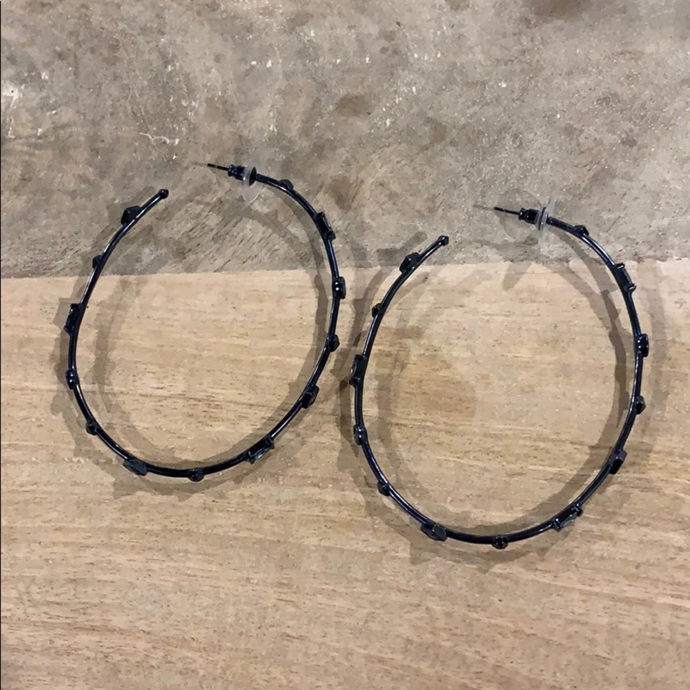 Kendra Scott Indigo Crystal Hoop Earrings